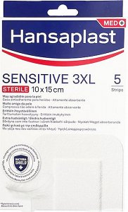 Hansaplast Αποστειρωμένα Αυτοκόλλητα Επιθέματα Sensitive 3XL 15x10cm 5τμχ
