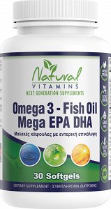 Natural Vitamins Omega 3 1000mg 30 Μαλακές Κάψουλες