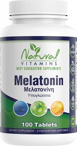 Natural Vitamins Melatonin 1mg Συμπλήρωμα για τον Ύπνο 100 ταμπλέτες