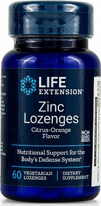 Life Extension Zinc Lozenges 60s Orange Flavor (ψευδάργυρος)