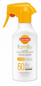 Carroten Family Αδιάβροχη Αντηλιακή Κρέμα Προσώπου και Σώματος SPF50 σε Spray 270ml