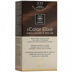 Apivita My Color Elixir Μόνιμη Βαφή Μαλλιών - Ξανθό Έντονο Μπεζ 7.77, 1 Τμχ