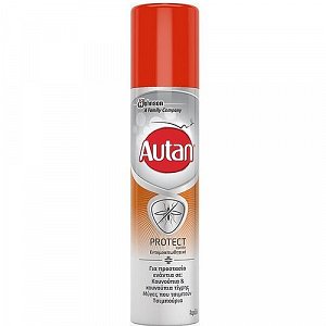 Autan Protect Spray για Προστασία Ενάντια σε Κουνούπια & Κουνούπια Τίγρης, Μύγες Που Τσιμπούν, Τσιμπούρια 100ml