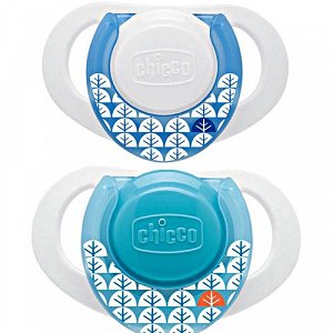 Chicco Πιπίλα Physio σιλικόνη Με Κρίκο, Σιέλ (72930-21), 0m+, 1τμχ