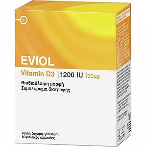 EVIOL Vitamin D3 1200IU (30μg) 60Caps