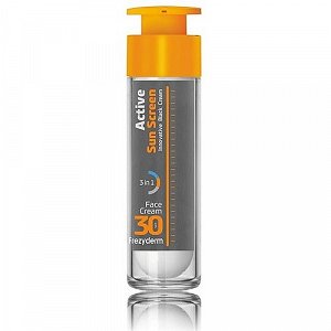Frezyderm Active Sun Screen Innovative Black Αδιάβροχη Αντηλιακή Κρέμα Προσώπου SPF30 50ml