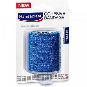 Hansaplast Cohesive Bandage Αυτοκόλλητος Επίδεσμος 4m x 6cm 1Τμχ