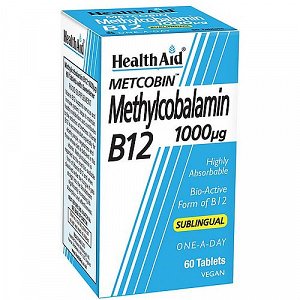 HealthAid Metcobin Methylcobalamin B12 1000mcg, 60Tabs