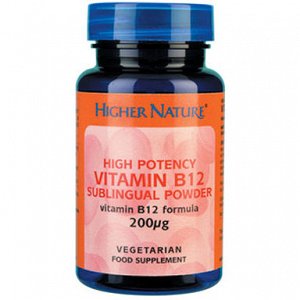 Higher Nature B12 Vitamin 200mcg (Sublingual) 30g