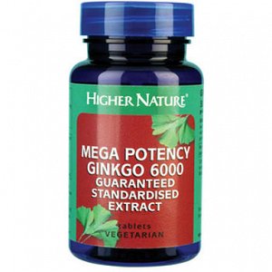 Higher Nature Mega Potency Ginkgo Biloba 6000 90Vtabs