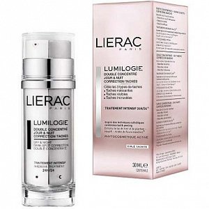 Lierac Lumilogie Double Concetrate 24ωρη Λεπτόρρευστη Κρέμα Προσώπου για Ατέλειες 2x15ml