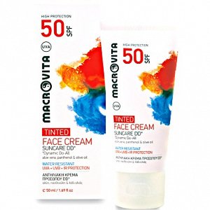 Macrovita Αντηλιακή Κρέμα Προσώπου Spf 50+, Tinted 50ml