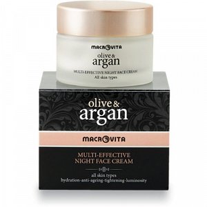 Macrovita Multi-effective κρέμα προσώπου νύχτας με λάδι ελιάς & έλαιο άργκαν 50ml