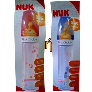 Nuk First Choice+, Μπιμπερό Πολυπροπυλενίου, Θηλή Καουτσούκ 0-6μ, 300ml