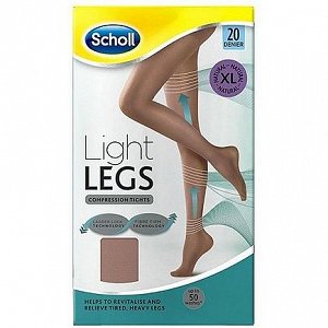 Scholl Light Legs Καλσόν Διαβαθμισμένης Συμπίεσης 20Den Beige XL 1ζευγάρι