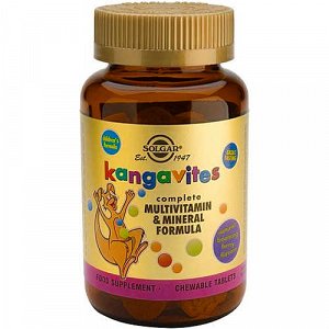 Solgar Kangavites Multivitamin & Mineral Formula γεύση βατόμουρο 60chew.tabs