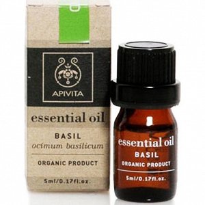 Apivita Essential Oil Basil Αιθέριο Έλαιο Βασιλικού, 5ml