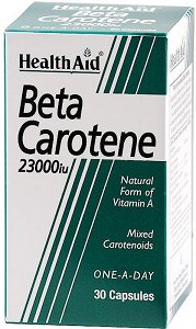 Health Aid Beta Carotene - Βήτα Καροτίνη 23000 iu, 30Caps