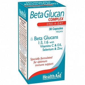Health Aid Beta Glucan Complex - Βήτα Γλυκάνες, Βιταμίνες & Μέταλλα, 30Caps