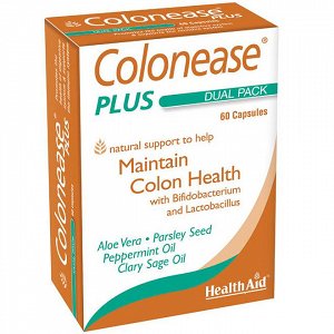 Health Aid Colonease Plus - Προβιοτικά 4δις με Αλόη & Φυτικά Έλαια, 60Caps