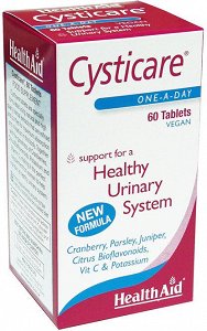 Health Aid Cysticare - Βιταμίνη C & Φυτικά Εκχυλίσματα Για Το Ουροποιητικό, 60Tabs