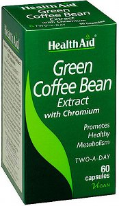 Health Aid Green Coffee Bean Extract - Εκχύλισμα Πράσινου Καφέ & Χρώμιο, 60Caps