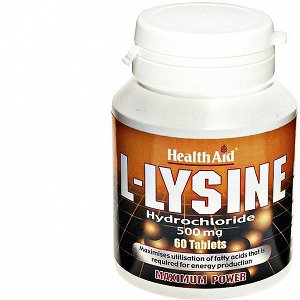 Health Aid L – Lysine - Λυσίνη 500mg, 60Tabs
