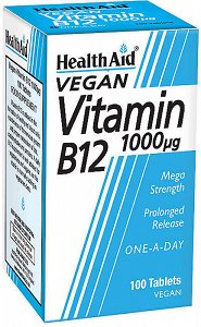 Health Aid Vitamin B12 1000mg - Κυανοκοβαλαμίνη 1000mg, 100Tabs