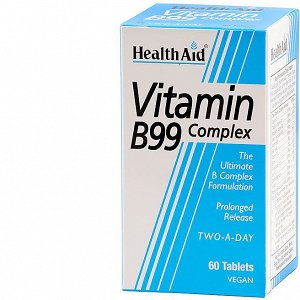 Health Aid Vitamin B99 Complex - Ενισχυμένος Συνδυασμός Βιταμινών Του Συμπλέγματος Β, 60Tabs
