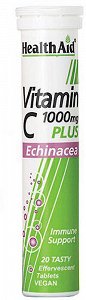 Health Aid Vitamin C 1000mg Plus Echinacea - Βιταμίνη C 1000mg & Εχινάκεια,  20eff.Tabs
