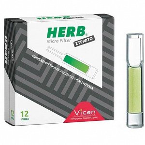 Vican Πίπες herb micro filter για στριφτό τσιγάρο 12pcs