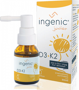 Ingenic D3 + K2 Βιταμίνη για το Ανοσοποιητικό & την Υγεία των Οστών 20ml
