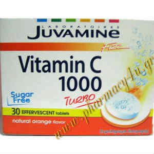 Juvamine Vitamin C 1000 Turbo 30 αναβρ.δισκία