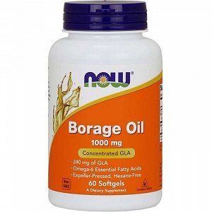 Now Borage Oil 1000 mg, 60Caps