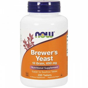 Now Brewer's Yeast 650 mg, 200Tabs