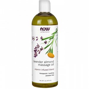 Now Lavender Almond Massage Oil, 473ml