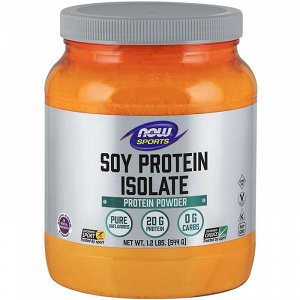 Now Soy Protein Isolate Non-GMO Unflavored Powder, 544g