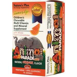 Nature''s Plus Animal Parade Orange Flavor (πορτοκάλι) 90Chew.Tabs
