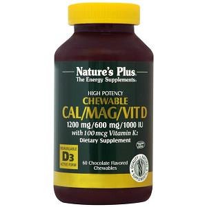 Nature''s Plus Cal/Mag/Vit D3 with Vitamin K2 σοκολάτα 60Chew.Tabs