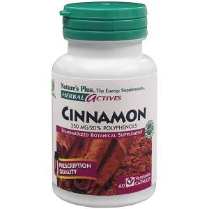 Nature''s Plus Cinnamon 350mg Εκχύλισμα Κανέλας 60V.Caps
