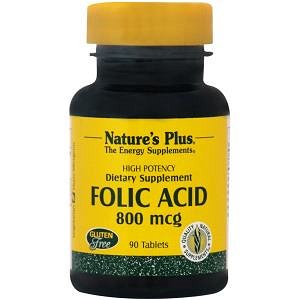 Nature''s Plus Folic Acid 800mcg (φολικό οξύ) 90Tabs