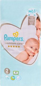 Pampers Premium Care Diapers No 2 (Mini:3-6Kg) 46pcs