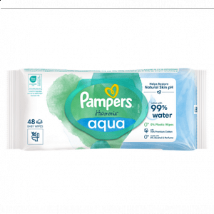 Pampers Harmonie Aqua Μωρομάντηλα χωρίς Οινόπνευμα & Parabens 48τμχ
