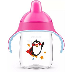 Avent Scf755/07 Κύπελλο Με Στόμιο & Λαβές Ροζ 340ml