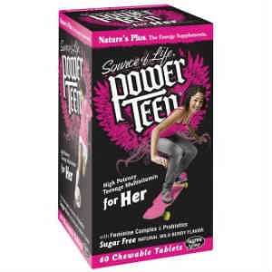 Nature''s Plus Power-Teen for Her 60Chew.Tabs