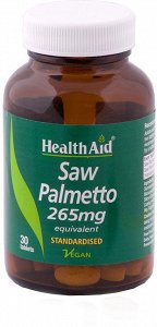Health Aid Saw Palmetto - Σω Παλμέττο 265mg, 30Tabs