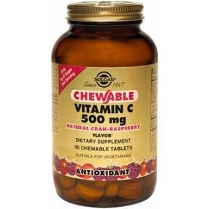 Solgar Vitamin C 500mg,(μασώμενα, γεύση βατόμουρο) 90Chew.Tabs