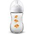Avent Natural SCF070/20 Μπιμπερό Πολυπροπυλένιου με Θηλή Σιλικόνης Τιγράκια 1m+, 260ml